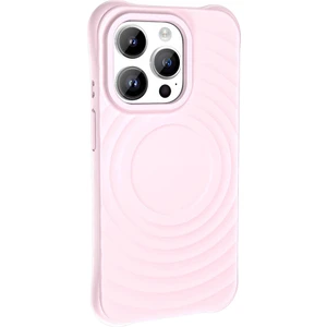 Apple iPhone 14 Pro Max Kılıf Magsafeli Airbagli Mat Silikon Hepi Kapak Açık Pembe
