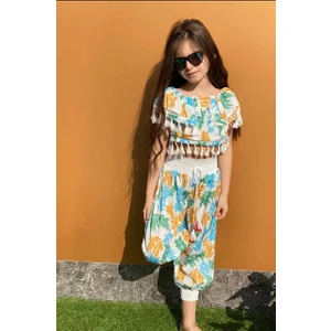 Tiny Tots Yazlık Modern Bluz ve Şalvarlı Kız Çocuk Takım