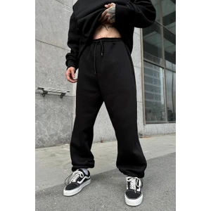 Oversize 3 Iplik Şardonlu Baggy Ayarlanabilir Paça Eşofman Altı