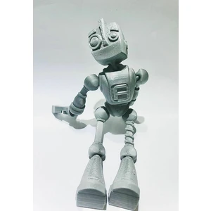 3D Layer Craft Flexi Hareketli Oyuncak Robot 20 cm Gri