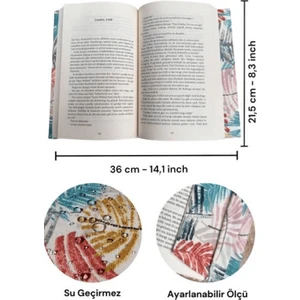 Yaprak Desenli Ayarlanabilir Kitap Kılıfı