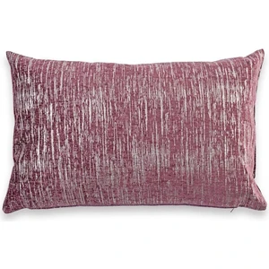 Vanelli Home Gül Kurusu Şönil Kumaş Üstü Gümüş Varak Baskılı Kırlent Kılıfı