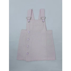 Kız Çocuk Düğmeli Jile Açık Pembe