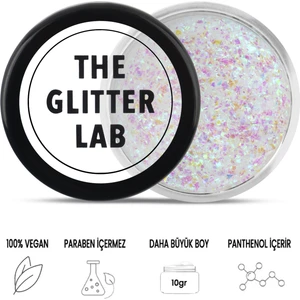 The Glitter Lab Jel Formlu Parlak Glitter - White Moon