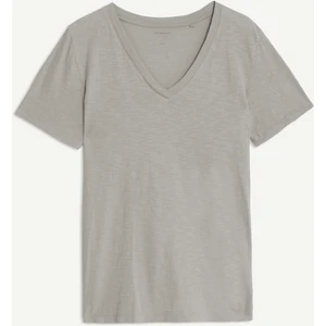 Marks & Spencer Saf Pamuklu Kısa Kollu V Yaka T-Shirt