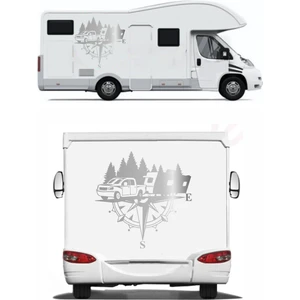Sticker Usta Pusula Karavan Offroad Kamp Karavan Araba Oto Sticker Q54