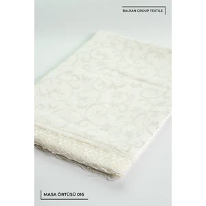 Balkan Group Textile Gülfem Bare Jakar Dantelli Masa Örtüsü