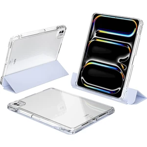 Apple iPad Pro 13 Inç M4 2024 Uyumlu Kılıf Pen Charge Şeffaf Kalem Bölmeli Case  A2925 A2926 A3007