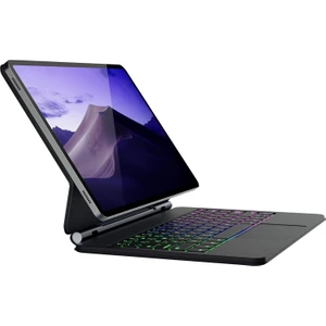 Galaxy Tab S8+ Plus (SM-X800/X806/X808) Uyumlu Magic Keyboard Touchpad Rgb Işıklı Klavyeli Kılıf