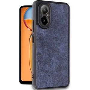 M.tk moveteck Realme 12 Lite Kılıf Kamera Korumalı Deri Görünümlü Leather Desenli Yumuşak Mat Silikon