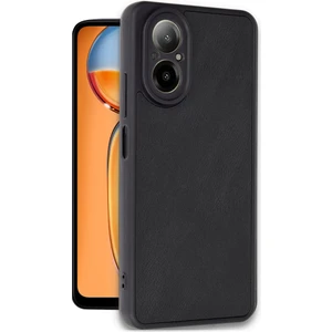 M.tk moveteck Realme 12 Lite Kılıf Kamera Korumalı Deri Görünümlü Leather Desenli Yumuşak Mat Silikon