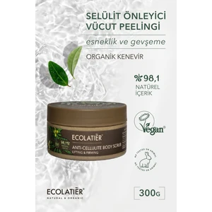 Selülit Karşıtı Vücut Peeling Organik Kenevir, Selülit Önleyici, Besleyici ve Sıkılaştırıcı 300 G /body Scrub Firming