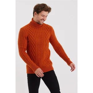 Tarz Cool Erkek Örgü Desenli Triko Kazak