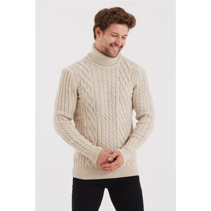 Tarz Cool Erkek Örgü Desenli Triko Kazak