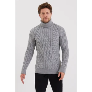 Tarz Cool Erkek Örgü Desenli Triko Kazak