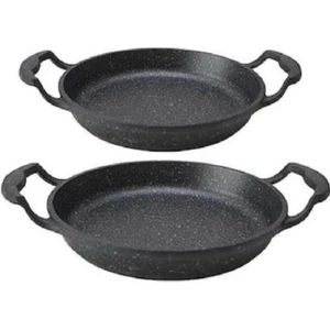 Cookware Granit Döküm 2 Li Kapaksız 18-20 cm Sahan Seti