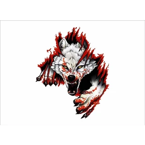 Seç Reklam Pençe Kurt Sticker  Çok Amaçlı Sticker