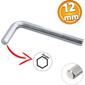 Allen Alyan Anahtar 12 mm Altıgen Köşeli Vida Somun Sıkma Sökme Metal 1 Adet