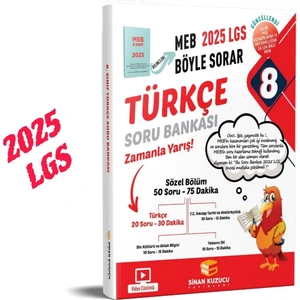 Sinan Kuzucu Yayınları LGS 2025 8. Sınıf Türkçe Soru Bankası