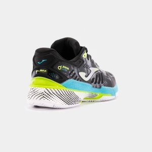 Slam Men 2401 Negro Azul Amarıllo Erkek Siyah Tenis Ayakkabı TSLAMS2401C