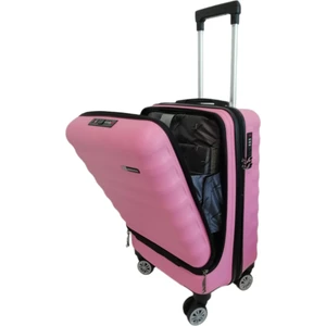 Wave Laptop Bölmeli Pembe Kabin Boy Valiz