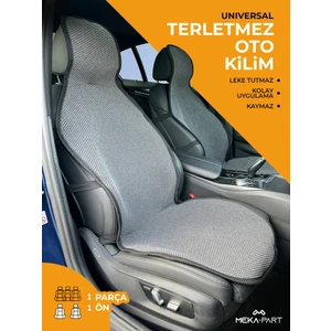 Meka Part Terletmez Koltuk Kilimi Tekli Oto Kilim Füme Universal Kılıf 1 Parça Ön koltuk Için