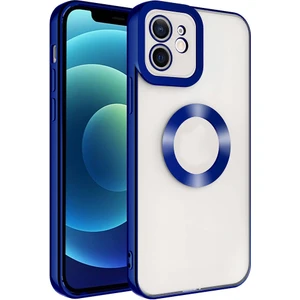 Apple iPhone 11 Uyumlu Kılıf Logo Gösteren Kamera Lens Korumalı Şeffaf Pürüzsüz Parlak Renk Kenar Çizgili Kaliteli Tpu Malzeme Cover