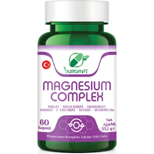 Magnesium Complex 60 Kapsül Malate Bisglycinate Hydroxide Taurate L-Threonate Citrate B6