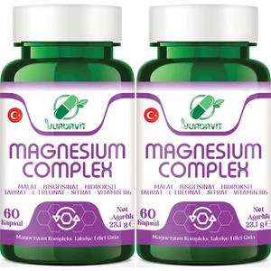 Magnesium Complex 2X60 Kapsül Malate Bisglycinate Hydroxide Taurate L-Threonate Citrate B6