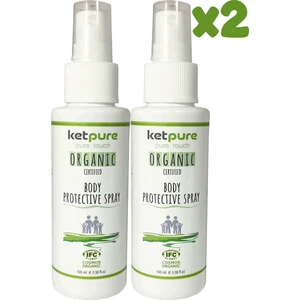 Organik Sertifikalı Vücut Koruyucu Sinek Kovucu Sprey %100 Doğal Vegan 200 ml (100 ml *2)