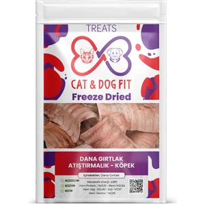 Cat & Dog Fit Freeze-Dry Dana Gırtlak Köpek %100 Doğal Katkısız Ödül Maması