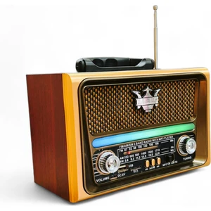 Royal Trend Nostaljik Rgb Radyo Renkli Işıklı Şık Tasarım Trend Nostalji Radyo(Bluetooth Özellikli)