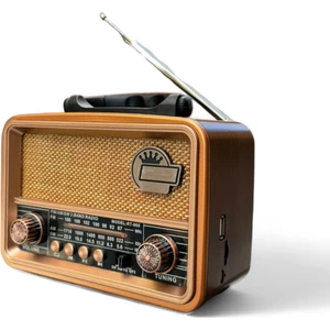 Royal Trend Nostaljik Eskitme Radyo Güneş Panelli Askılı ve Telefon Tutma Özellikli Nostalji Radyo(Bluetooth)
