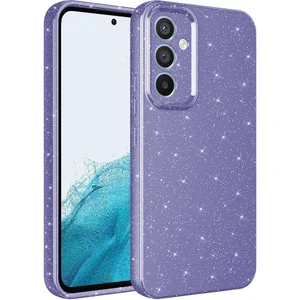 Samsung Galaxy A55 Kılıf Kamera Korumalı Simli Lüx Koton Silikon