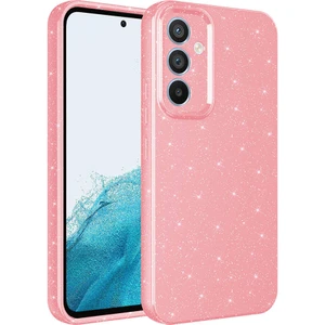 Samsung Galaxy A55 Kılıf Kamera Korumalı Simli Lüx Koton Silikon