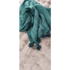 Baladi Home Ponponlu Triko Tv-Diz Battaniyesi 130*170 cm ve Koltuk Için   Triko