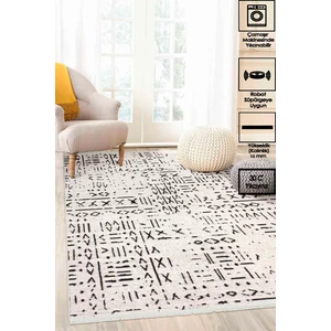 Fox Home Iskandinav Dokuma Şönil Kaymaz Taban Pamuk Yıkanabilir Beyaz Salon Halısı Yolluk Mutfak Halısı Kilim