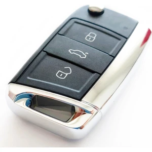 Volkswagen Golf 7 Jetta A7 Uyumlu Kumanda Kabı Anahtar Kabı Oto Anahtarlık HU66 Uçlu Logolu