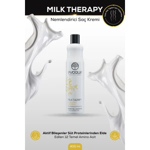 Milk Therapy Nemlendirici Saç Kremi, Onarıcı Etki, Aminoasit ve E Vitamini Takviyeli, 400ML
