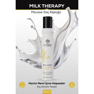 Milk Therapy Mousse Saç Köpüğü, Süt Proteini ve 12 Aminoasit Içerir, Doğal Bakım, Parabensiz, 200ML