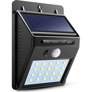 15W Sensörlü Solar Güneş Enerjili LED Aplik Bahçe Sokak Aydınlatması 6500K