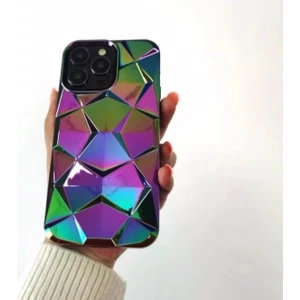 iPhone Uyumlu Elite Baklava Dilimli Hologram Kılıf, Silikon Kılıf