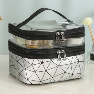 Makyaj Malzeme Çantası Bölmeli Seyahat Organizer Kozmetik Ürün Saklama ve Taşıma Çantası