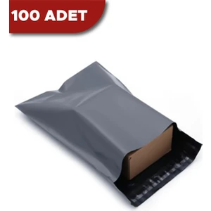 Kalın Dayanıklı E Ticaret Kargo Zarfı Cepli Esnek Gri Baskısız 24X30 Küçük Boy Kargo Poşeti 100 Adet