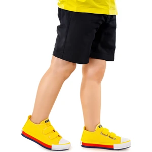 Kiko Kids Linen Cırtlı Erkek Çocuk Keten Ayakkabı Sarı
