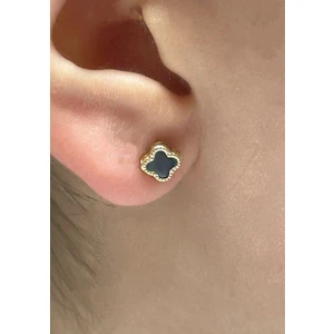 Güler Kuyumculuk Altın Vidalı Yonca Model Küpe