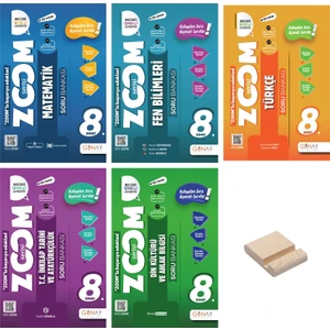 Günay Yayınları LGS 8.Sınıf Zoom Matematik Fen Türkçe Inkılap ve Din Tüm Dersler Soru Bankası 5'Li  Set