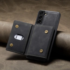 Samsung Galaxy S23 Fe Uyumlu Kılıf Zebana 2in1 Elite Class Cüzdanlı Deri Kılıf Siyah