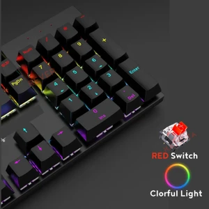RED Switch Mekanik Gaming Oyuncu Klavyesi Colorfull Rgb Işıklı