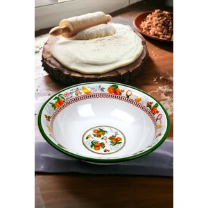 İnci Emaye 32 No 3.5 Litre Emaye Leğen Çırpma ve Karıştırma Kabı. Hamur Leğeni. Meyvelik. Çeyiz. Büyük Kase